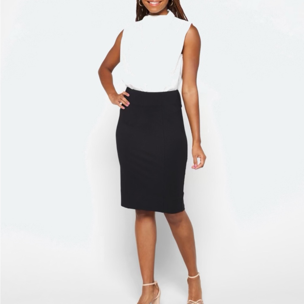 Navy Pencil Skirt